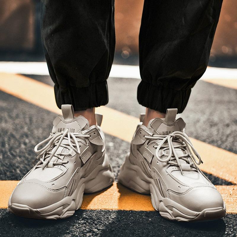 Fashion Mens Sneakers White Trend Casual Comfortable Black Mens Chunky Sneaker Design Summer White Outdoor Running Tennis Sneakers Sport Fashion Comfortable Casual Mens Sneakers