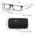 Fashion Mini Design Reading Glasses Folding Small Frame Black Metal Glasses Folding Reading Glasses Foldable Portable Readers For Men Women With Case Lightweight Travel Portable Design