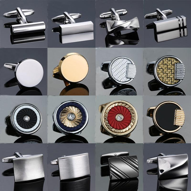 Fashion Party Shirt Cufflinks Men Simple Cuff Links For Wedding Classic Tuxedo Shirt Cufflinks Business Groom Jewelry Various Designs Cufflinks