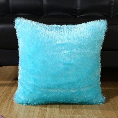 Fashion Plush Cushion Cover Shaggy Faux Fur Decorative Pillow Fur Pillows Fluffy Throw Pillows Cover Faux Fur Pillow Case Luxury Soft Cushion Cover Cushion Covers Home Living Room Seat Car Pink Pillowcase