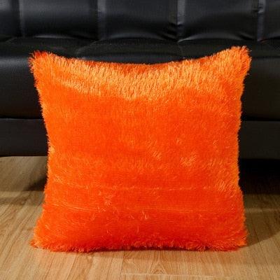 Fashion Plush Cushion Cover Shaggy Faux Fur Decorative Pillow Fur Pillows Fluffy Throw Pillows Cover Faux Fur Pillow Case Luxury Soft Cushion Cover Cushion Covers Home Living Room Seat Car Pink Pillowcase