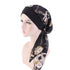 Fashion Printed Flowers Soft Beanie Turban Hat Inner Hijabs Cap Muslim Head Scarf Turban Bonnet Ladies Wrap Under Hijab Caps For Women