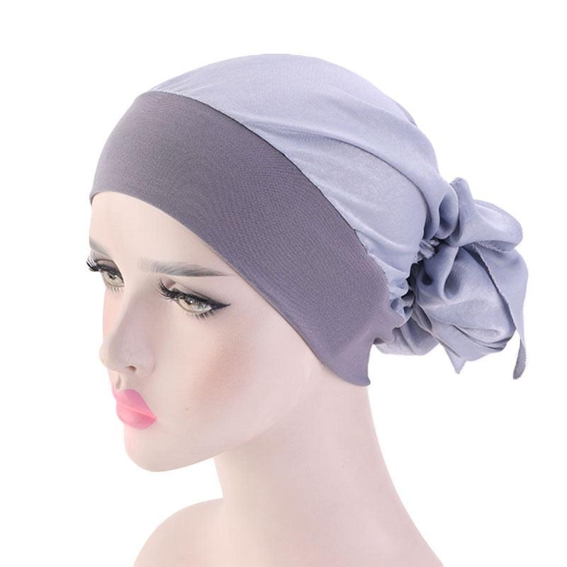 Fashion Printed Flowers Soft Beanie Turban Hat Inner Hijabs Cap Muslim Head Scarf Turban Bonnet Ladies Wrap Under Hijab Caps For Women