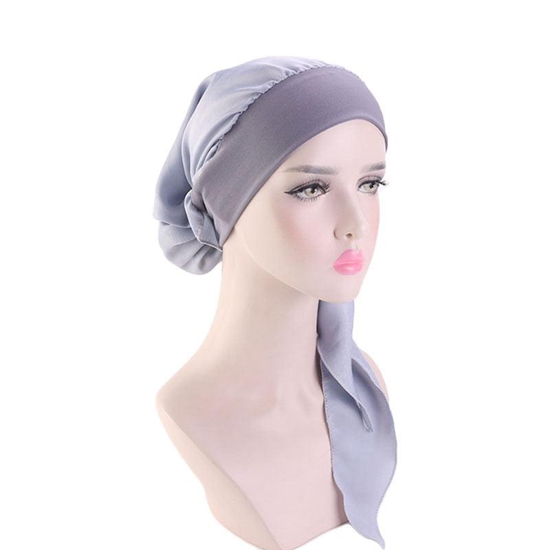 Fashion Printed Flowers Soft Beanie Turban Hat Inner Hijabs Cap Muslim Head Scarf Turban Bonnet Ladies Wrap Under Hijab Caps For Women