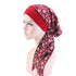 Fashion Printed Flowers Soft Beanie Turban Hat Inner Hijabs Cap Muslim Head Scarf Turban Bonnet Ladies Wrap Under Hijab Caps For Women