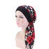 Fashion Printed Flowers Soft Beanie Turban Hat Inner Hijabs Cap Muslim Head Scarf Turban Bonnet Ladies Wrap Under Hijab Caps For Women