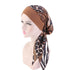 Fashion Printed Flowers Soft Beanie Turban Hat Inner Hijabs Cap Muslim Head Scarf Turban Bonnet Ladies Wrap Under Hijab Caps For Women