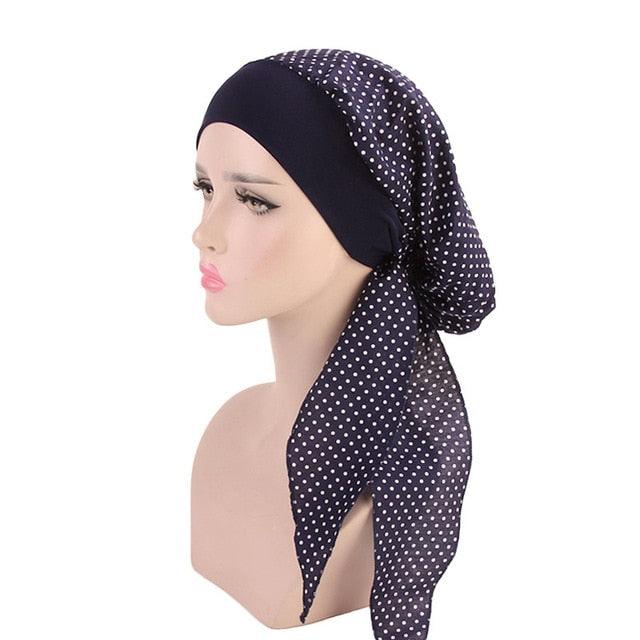 Fashion Printed Flowers Soft Beanie Turban Hat Inner Hijabs Cap Muslim Head Scarf Turban Bonnet Ladies Wrap Under Hijab Caps For Women