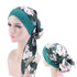 Fashion Printed Flowers Soft Beanie Turban Hat Inner Hijabs Cap Muslim Head Scarf Turban Bonnet Ladies Wrap Under Hijab Caps For Women