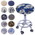 Fashion Printed Round Chair Cover Bar Stool Cover Elastic Stretchy Seat Cover Chair Protector Home Chair Slipcover Stretch Round Bar Stool Covers Washable Stool Cushion Slipcover Elastic Bar Chair Covers