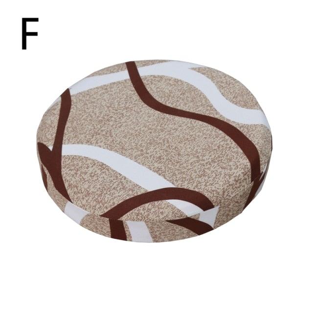 Fashion Printed Round Chair Cover Bar Stool Cover Elastic Stretchy Seat Cover Chair Protector Home Chair Slipcover Stretch Round Bar Stool Covers Washable Stool Cushion Slipcover Elastic Bar Chair Covers