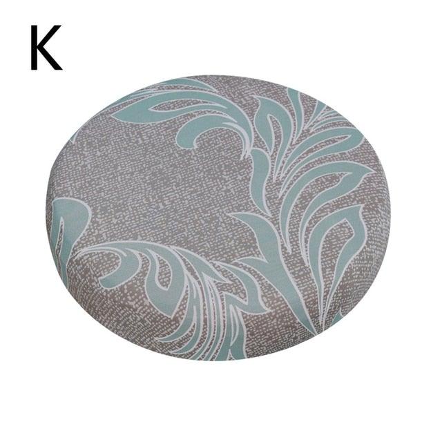 Fashion Printed Round Chair Cover Bar Stool Cover Elastic Stretchy Seat Cover Chair Protector Home Chair Slipcover Stretch Round Bar Stool Covers Washable Stool Cushion Slipcover Elastic Bar Chair Covers