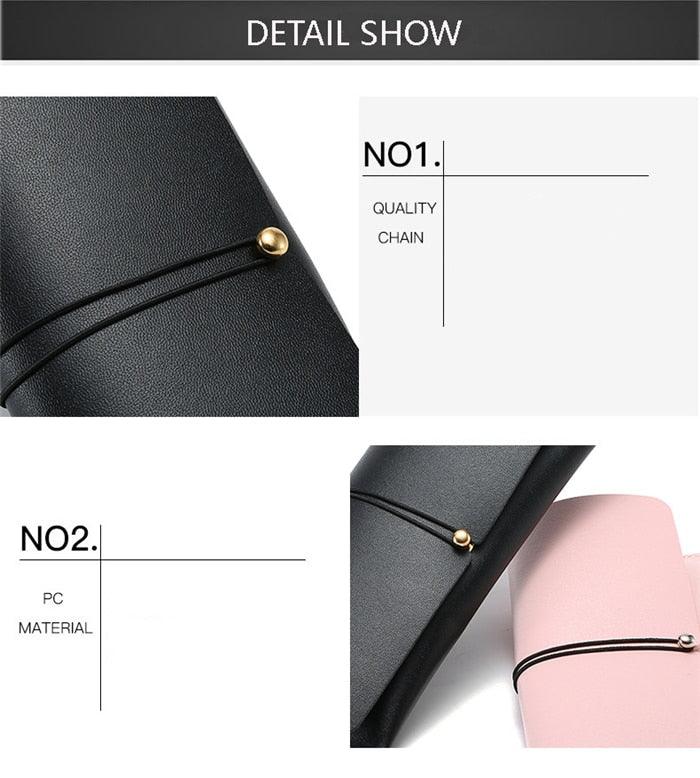 Fashion PU Leather Cover Sunglasses Case For Women Men Glasses Portable Drawstring Soft Glasses Pouch Bag Portable Eyeglass Case Eyeglass Case Leather For Men Sunglasses Case Travel Pouch Sleeve Case For Glasses