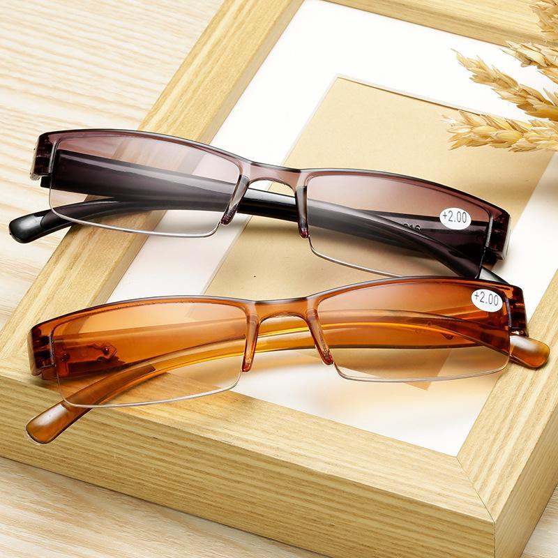 Fashion Reading Glasses Men Women Clear Lens Half Frame Presbyopic Eyewear For Reader Computer Reading Glasses For Women And Men Fashion Rectangle Eyewear Frame