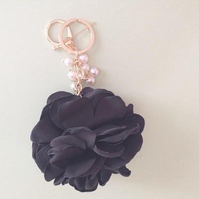 Fashion Rose Flowers Keychain Bag Pendant Car Ornaments Cool Car Key Chain Holder Cool Car Key Rings Chain Charm For Women Key Chain Buckle Key Ring