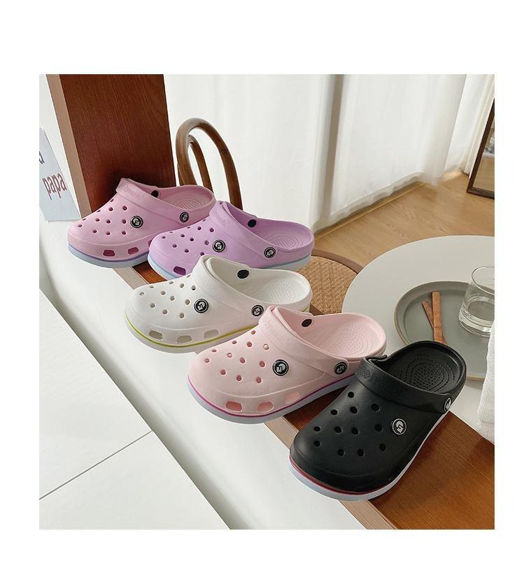 Fashion Sandal Clogs Women Slippers Soft Bottom Beach Sandals Women Clog Sandals Breathable Ankle-Wrap EVA Clogs Slippers For Women Fashion Comfortable Slip On Slides Shoes