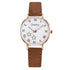 Fashion Set Watch Casual All-Match Leather Strap Student Watch Luminous Five-Pointed Star Dial Childrens Luminous Watch Women Casual Leather Female Wrist Watch Leather Band Quartz Watch