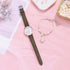 Fashion Set Watch Casual All-Match Leather Strap Student Watch Luminous Five-Pointed Star Dial Childrens Luminous Watch Women Casual Leather Female Wrist Watch Leather Band Quartz Watch