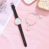 Fashion Set Watch Casual All-Match Leather Strap Student Watch Luminous Five-Pointed Star Dial Childrens Luminous Watch Women Casual Leather Female Wrist Watch Leather Band Quartz Watch