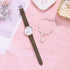 Fashion Set Watch Casual All-Match Leather Strap Student Watch Luminous Five-Pointed Star Dial Childrens Luminous Watch Women Casual Leather Female Wrist Watch Leather Band Quartz Watch