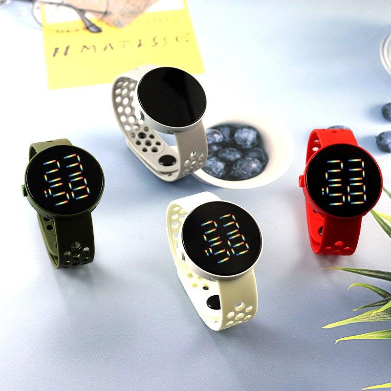 Fashion Silicone Watch Children Electronic Sport LED Touch Digital Screen Wrist Watch Boys Girls Ultra-Thin Digital Sports Watch Stainless Steel Fashion Wrist Watch For Men Women