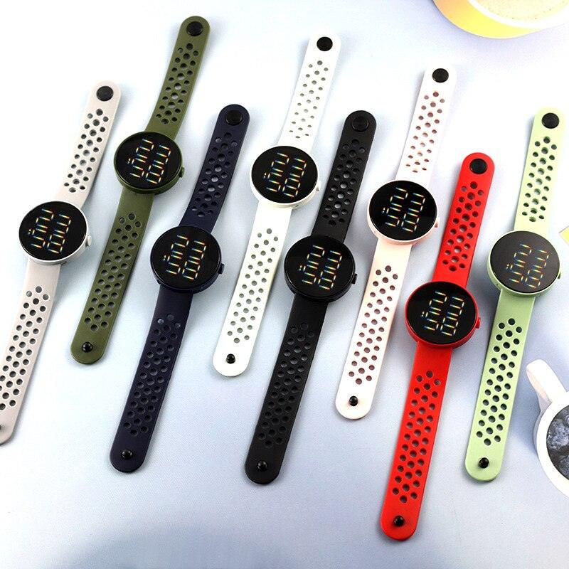 Fashion Silicone Watch Children Electronic Sport LED Touch Digital Screen Wrist Watch Boys Girls Ultra-Thin Digital Sports Watch Stainless Steel Fashion Wrist Watch For Men Women