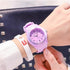 Fashion Silicone Women Watches Simple Sport Quartz Wristwatches Fresh Children Clock Casual Quartz Wristwatch Silicone Band Watch For Women Girls Student Watches