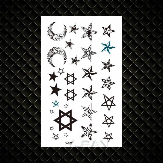 Fashion Small Sexy Black Temporary Waterproof Tattoo Cute Star Heart Tattoos Sticker Body Finger Tattoo For Kids Womens - STEVVEX Beauty - 103, Arm Tattoo, Back Tattoo, Beauty, Black Tattoos, Body Tattoo, Boys Tattoo, Children Tattoo, Different Tattoo, Elegant, Fashion Tattoo, Girls Tattoo, Leg Tattoo, Luxury Tattoo, Make up Tattoo, Small Tattoo, Stylish Tattoo, Tattoo, Waterproof Tattoo, Women Tattoo - Stevvex.com