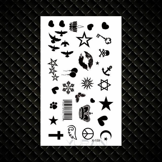 Fashion Small Sexy Black Temporary Waterproof Tattoo Cute Star Heart Tattoos Sticker Body Finger Tattoo For Kids Womens - STEVVEX Beauty - 103, Arm Tattoo, Back Tattoo, Beauty, Black Tattoos, Body Tattoo, Boys Tattoo, Children Tattoo, Different Tattoo, Elegant, Fashion Tattoo, Girls Tattoo, Leg Tattoo, Luxury Tattoo, Make up Tattoo, Small Tattoo, Stylish Tattoo, Tattoo, Waterproof Tattoo, Women Tattoo - Stevvex.com