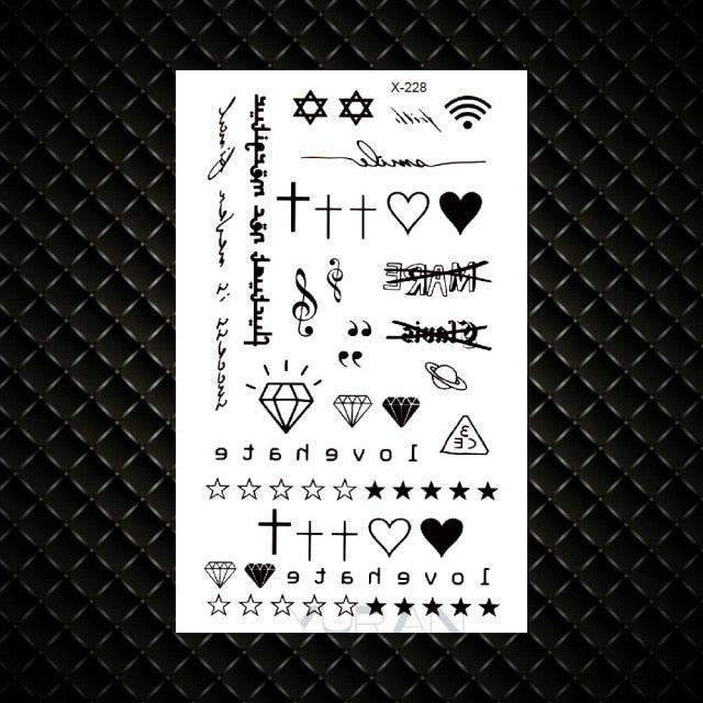 Fashion Small Sexy Black Temporary Waterproof Tattoo Cute Star Heart Tattoos Sticker Body Finger Tattoo For Kids Womens - STEVVEX Beauty - 103, Arm Tattoo, Back Tattoo, Beauty, Black Tattoos, Body Tattoo, Boys Tattoo, Children Tattoo, Different Tattoo, Elegant, Fashion Tattoo, Girls Tattoo, Leg Tattoo, Luxury Tattoo, Make up Tattoo, Small Tattoo, Stylish Tattoo, Tattoo, Waterproof Tattoo, Women Tattoo - Stevvex.com