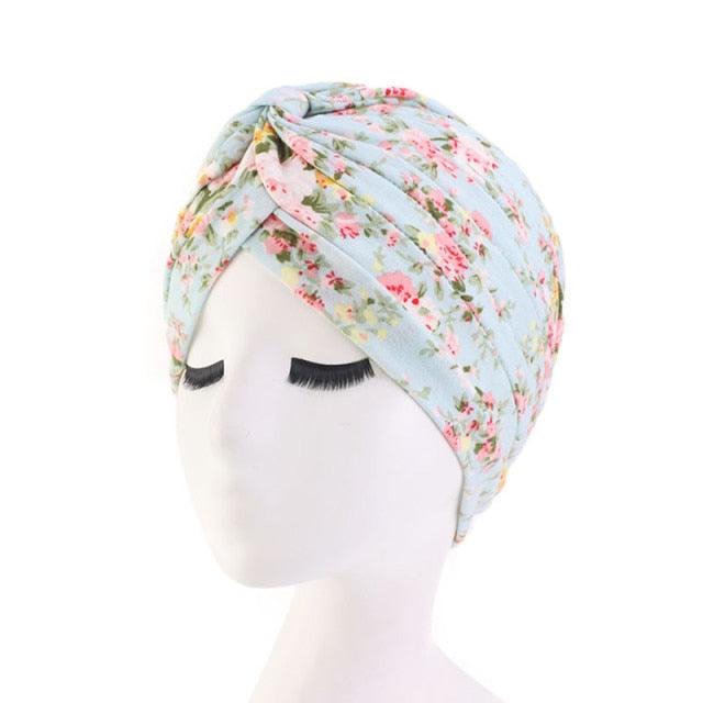 Fashion Soft Cotton Print Inner Headdress Lightweight Turban Elegant Bonnet Hijab Caps Arab Wrap Hijab Headscarf Hat For Woman