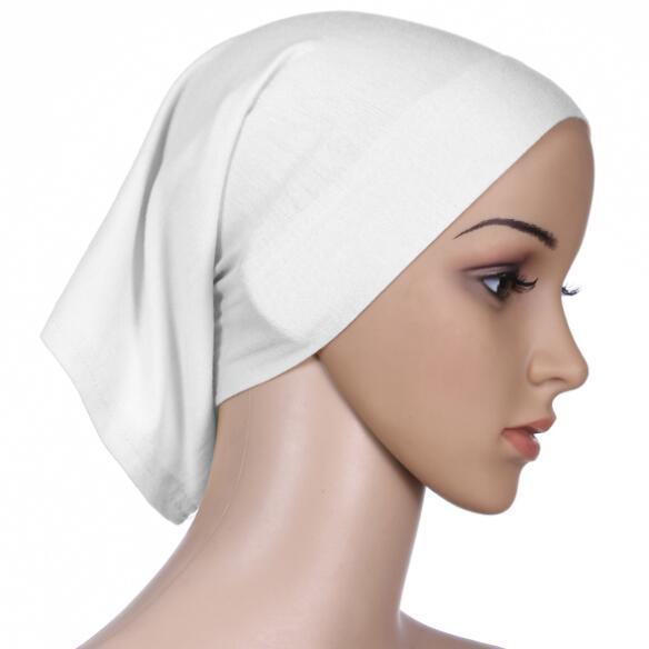 Fashion Soft Cotton Print Inner Headdress Lightweight Turban Elegant Bonnet Hijab Caps Arab Wrap Hijab Headscarf Hat For Woman