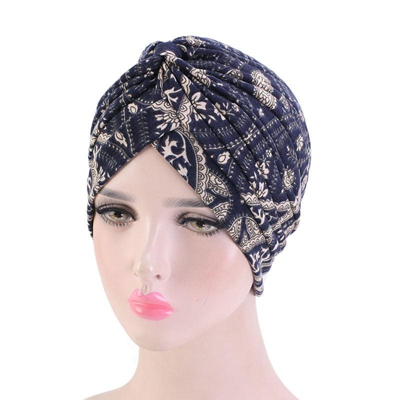 Fashion Soft Cotton Print Inner Headdress Lightweight Turban Elegant Bonnet Hijab Caps Arab Wrap Hijab Headscarf Hat For Woman