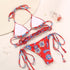 Fashion Swimwear Women Bikini Sets Women Lace Up Two Piece String Bikinis Beach Swimsuit Triangle Bathing Suit Side Tie Swimwear String Swimming Suit For Women Bathing Suit Micro Halter String Triangle Bikini