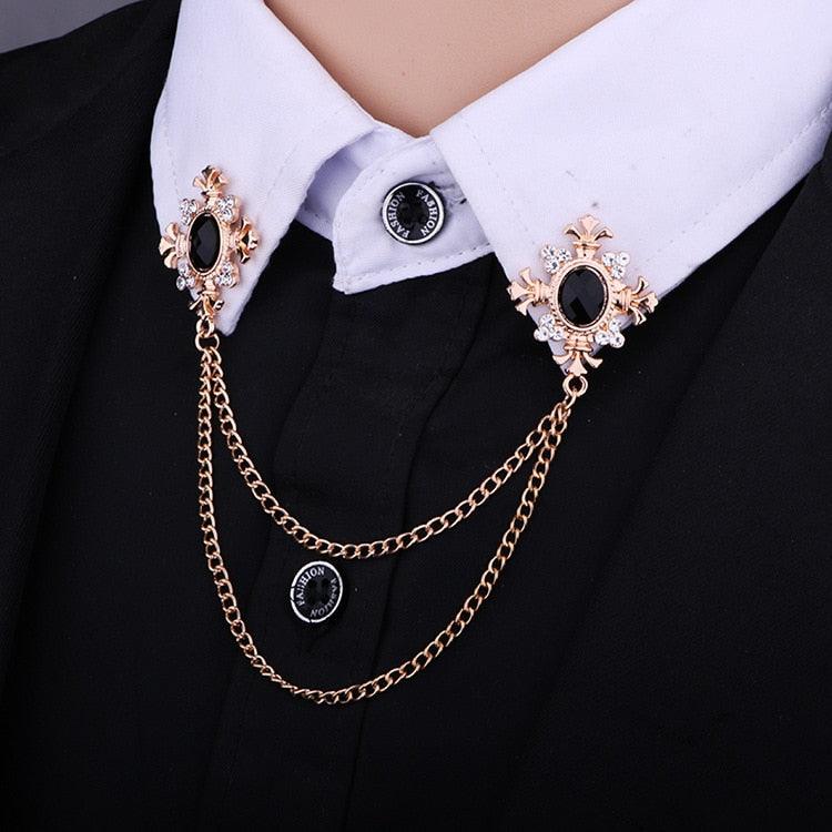 Fashion Tassel Beautiful Chain Brooch Fashion Brooch Women's Shirt Collar Pin Brooches Lapel Pin Buckle Women's Shirt Collar Pins And Brooches Women Accessories Party Brooch Excellent Gift Retro Design Brooches