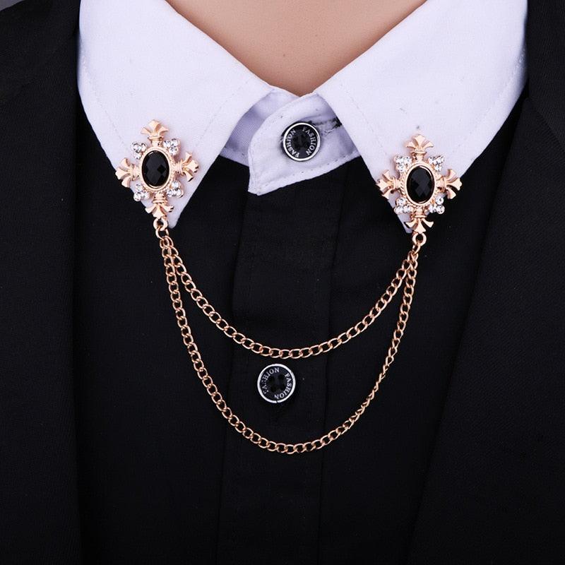 Fashion Tassel Beautiful Chain Brooch Fashion Brooch Women's Shirt Collar Pin Brooches Lapel Pin Buckle Women's Shirt Collar Pins And Brooches Women Accessories Party Brooch Excellent Gift Retro Design Brooches