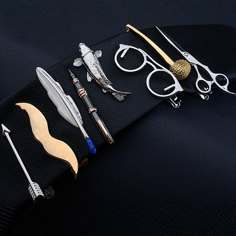 Fashion Tie Clips Men's Metal Necktie Bar Tie Bar Clip Men's Daily Tie Clip Accessories Unique Modern Stainless Steel Fashion Business Tie Bar Formal Shirt Wedding Ceremony Gold Tie Clip Men's Party Gifts