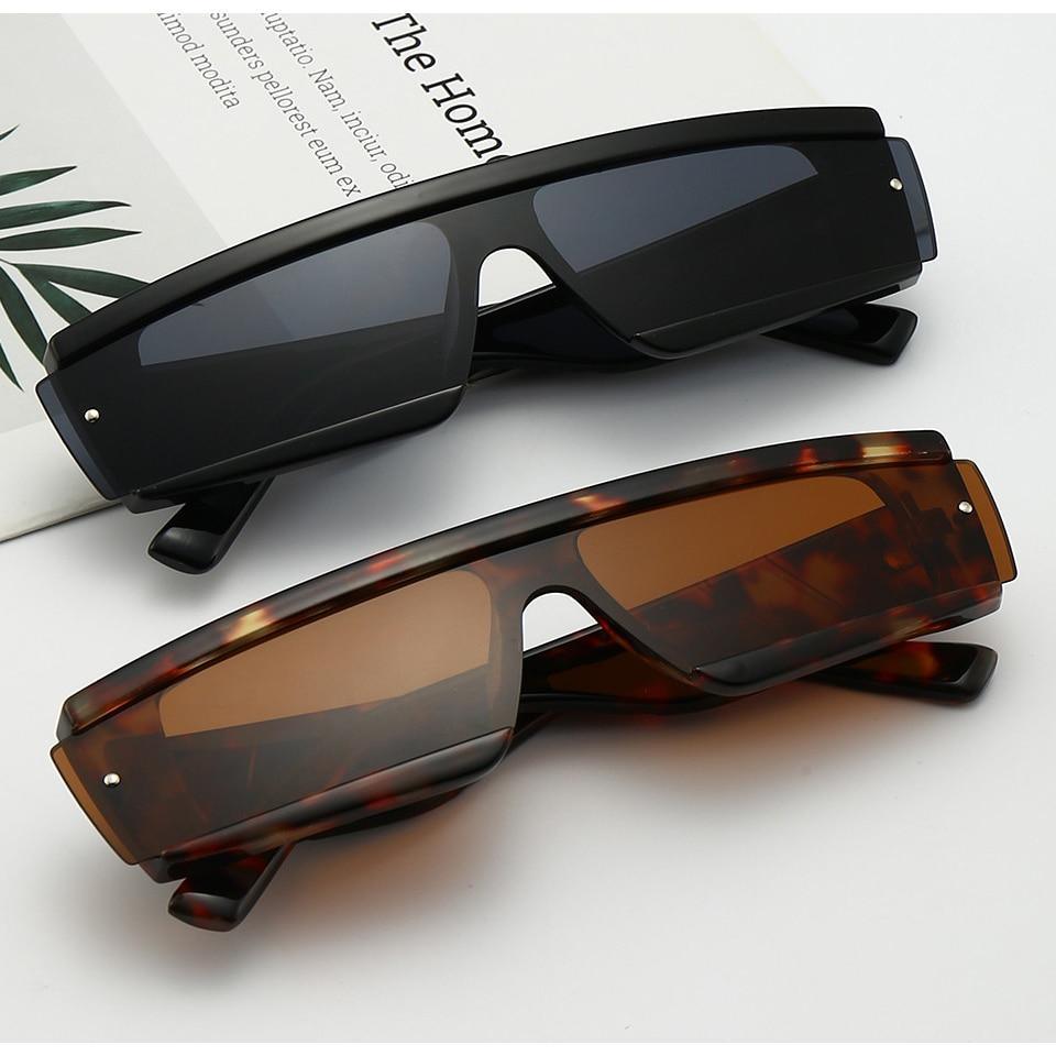 Fashion Trendy Chunky Frame 90s Rectangle Popular & Unique Square Small Sunglasses For Women & Men Rectangle Personalized Sun Glasses Design Outdoor Decent Shades Eyewear