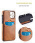 Fashion Wallet Card Holder Back Cover For iPhone 13 Pro Max 12 Mini 11 Xr X Xs 14 Pro Max Luxury PU Leather Case Genuine Leather iPhone Cover For Men Stylish Slim Design