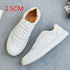 Fashion White Split Leather Women Sneakers White Lace Up Women Casual Shoe Luxury Leather Womens Sneakers Spring Casual Women Fashion Flat Sneakers