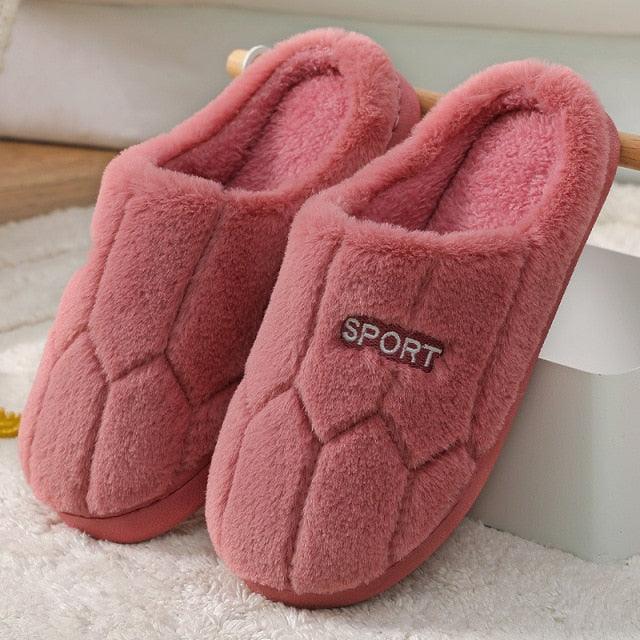 Fashion Winter Home Plush Slippers For Women Couples Non Slip House Shoes Unisex Men Indoor Bedrom House Slippers Cozy Fluff Bedroom Slippers Spa Slippers Closed Toe Design