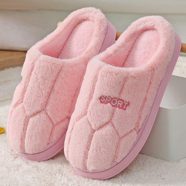 Fashion Winter Home Plush Slippers For Women Couples Non Slip House Shoes Unisex Men Indoor Bedrom House Slippers Cozy Fluff Bedroom Slippers Spa Slippers Closed Toe Design