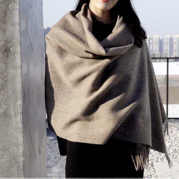 Fashion Winter Soft Wool Scarf Thickening Cashmere Lightweight Scarves Elegant Scarves Cashmere Escharpe Scarfs Lightweight Shawls Hijabs Shawls Scarves Warm Warps For Women