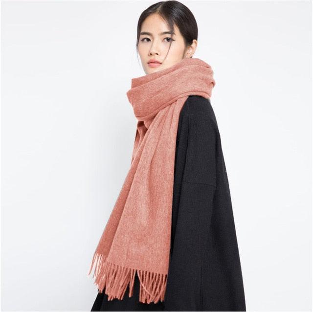 Fashion Winter Soft Wool Scarf Thickening Cashmere Lightweight Scarves Elegant Scarves Cashmere Escharpe Scarfs Lightweight Shawls Hijabs Shawls Scarves Warm Warps For Women