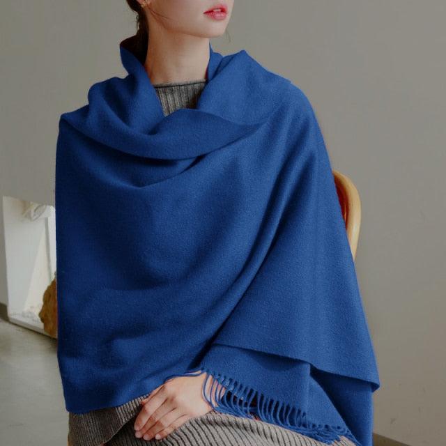 Fashion Winter Soft Wool Scarf Thickening Cashmere Lightweight Scarves Elegant Scarves Cashmere Escharpe Scarfs Lightweight Shawls Hijabs Shawls Scarves Warm Warps For Women