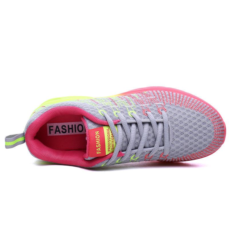 Fashion Women Lightweight Running Shoes Outdoor Sports Shoes Breathable Mesh Comfort Air Cushion Lace Up Sneakers Womans Athletic Sneakers Workout Running Shoes