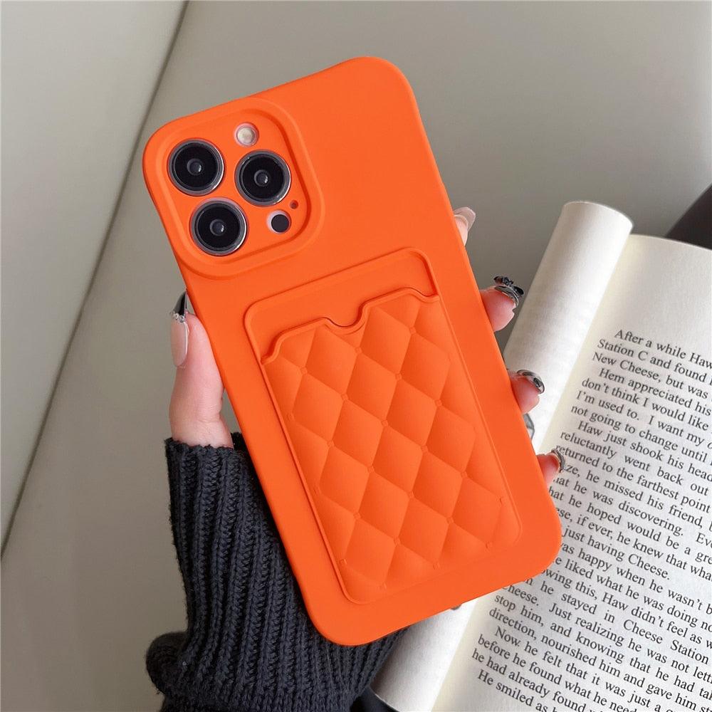 Fashion Women Luxury Pattern Wallet Case For iPhone 14 11 12 13 Pro Max Soft Silicone Card Holder Cover Silicone Case With Card Holder Compatible with iPhone