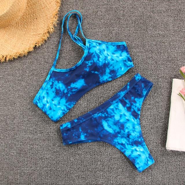 Fashion Women Swimsuit Swimwear Women Two Piece Swimsuit Swimwear Halter String Triangle Bikini Sets Women Two Piece Bathing Suit Bikinis Beachwear Beach Swimwear