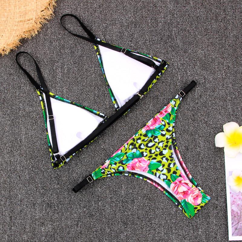 Fashion Women Swimsuit Swimwear Women Two Piece Swimsuit Swimwear Halter String Triangle Bikini Sets Women Two Piece Bathing Suit Bikinis Beachwear Beach Swimwear