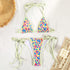 Fashion Women Swimsuit Swimwear Women Two Piece Swimsuit Swimwear Halter String Triangle Bikini Sets Women Two Piece Bathing Suit Bikinis Beachwear Beach Swimwear